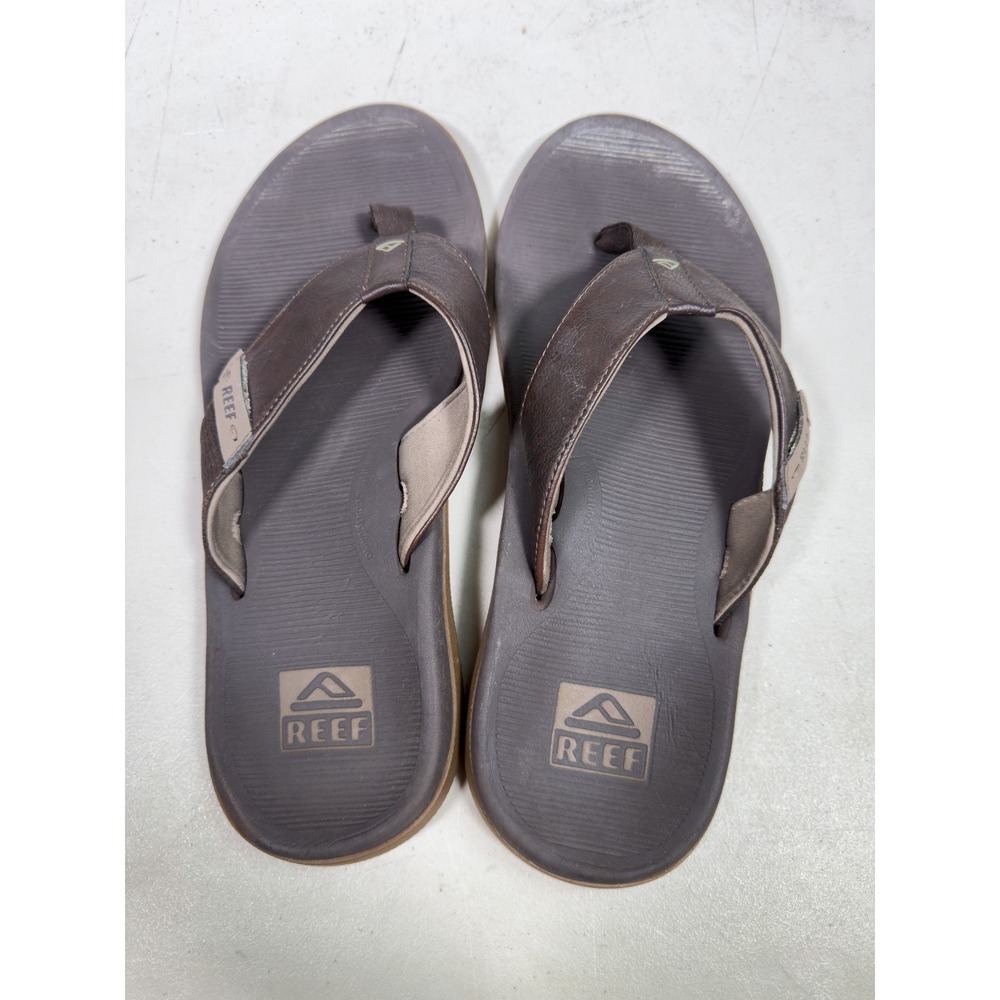 Reef Santa Ana Men's Flip Flops Sandals‎ Size 12 Brown Synthetic Upper